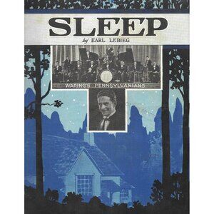 Sleep Sheet Music 1923 Earl Lebieg Waring’s Pennsylvanians Fox Trot